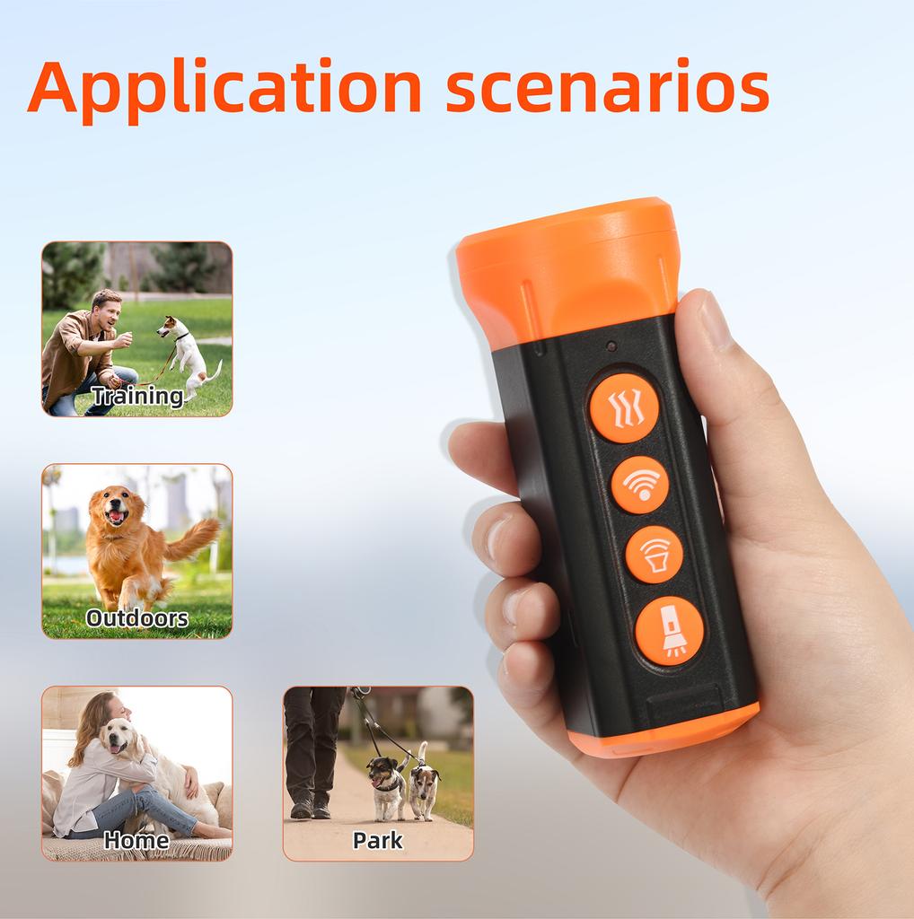 Dog Repeller Device Training Ultrasonic Handheld Anti-barking Deterrent Device Dog Training Device Repel Animals Pets Trainer