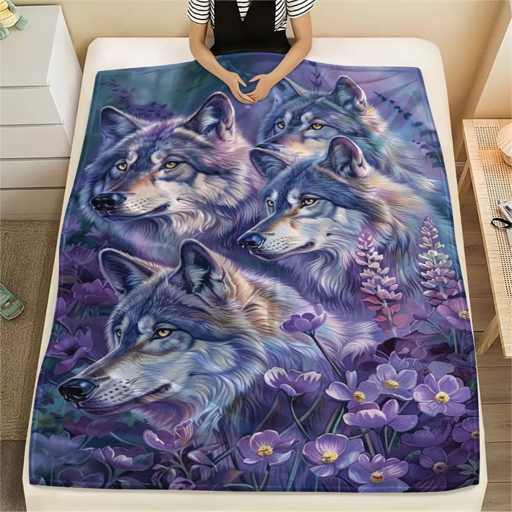 

1 шт. Фланелева ковдра з мультяшним принтом, Висока якість, Зручна для всіх сезонів, Декор для дому, Тепло та затишок, Ідеальний подарунок на Різдво, День народження 80cm x 120cm