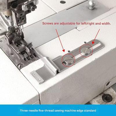 Steel 3Needle 5thread Zigzag Foot Overlock Machine Edges Guide For Fabric Leather Garment Production Easy Installation