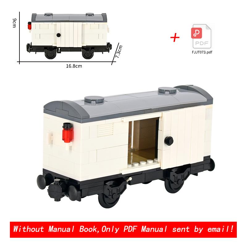 

MOC Город Креативная Идея Поезд Рейнгольд Двухэтажный Транспортный Вагон Конструктор Кирпичики Детские DIY Технические Игрушки