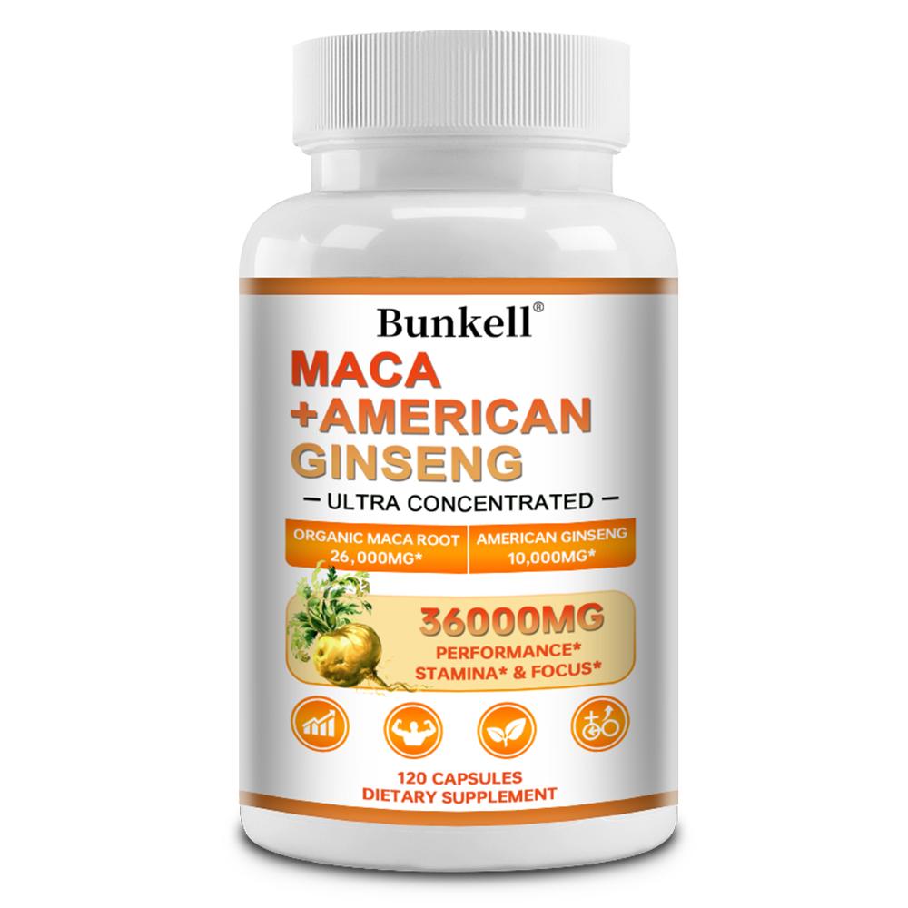

Maca Root (Black, Red, And Yellow) 650 Mg Dietary Supplement, 120 Capsules Per Bottle 120 Capsules