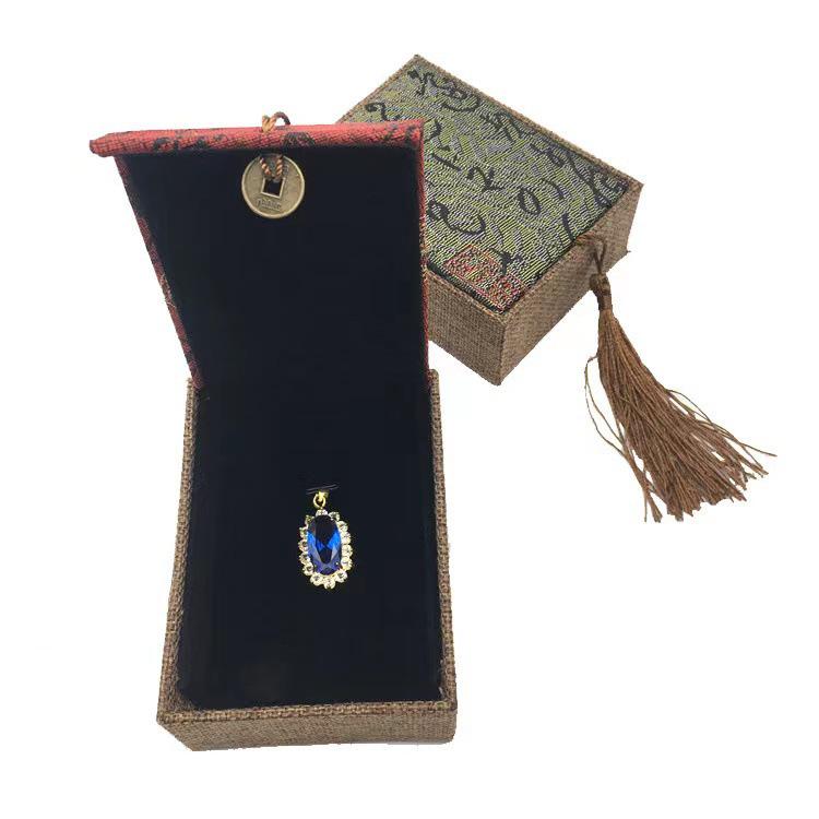 Multicolor Brocade Tassel Gift Box – Brown, Green, Red, Blue, Wave Design Series