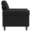 Vidaxl Armchair, Black, 60 Cm, Upholstered In Faux Leather