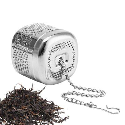 Tea Infuser | Tea Filter Square Shape | Fine Mesh Tea Infusers for Loose Tea Retractable Chain Design Tea Strainers for Loose