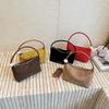 Solid Colors Hasp Suede Sewing Thread Retro Women's Shoulder Bags 2026 High Capacity Casual Versatile Casual Sweet Tote Bags
