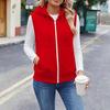 Women’s Sleeveless Sun Protection Vest Zip Up Hoodie Jacket Lightweight Drawstring Sweatshirt Outdoor Shirt with Pockets