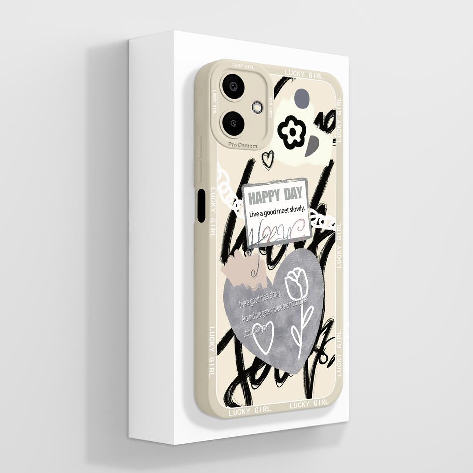 Cute Panda Case For Samsung Galaxy A06 4G 5G Soft Liquid Silicone Phone Bag For Samsung A 06 Back Cover Camera Protection Bumper