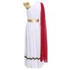 Damen Antikes Griechisches Kostüm Ärmelloses Hochtailliertes Tunikakleid Goldenes Römisches Kaiserin Toga Halloween Partykleid
