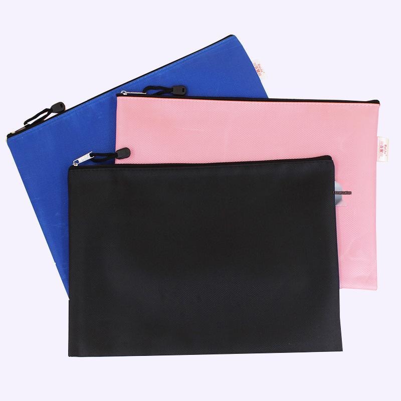A4 Waterproof Oxford Cloth Document Bag with Zipper and Logo