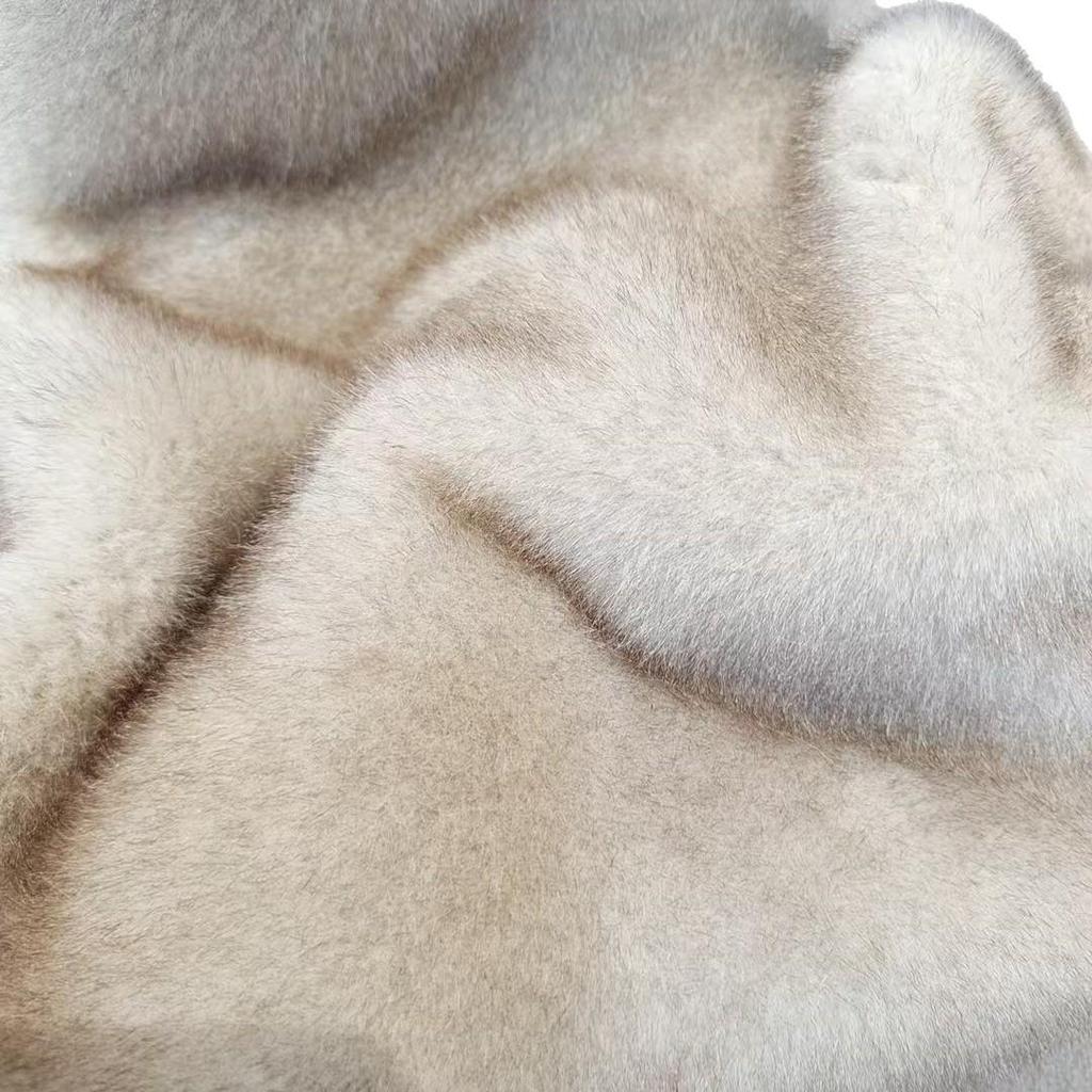 Mink Velvet Dyed Tips - Soft, Skin-Friendly Polyester Plush Fabric for Toys & Fashionable Coats