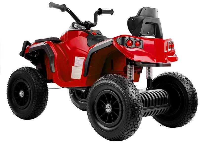 Quad BDM0906 Electric Ride On Vehicle Pumped Wheels - Red