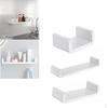 3Pcs Floating Wall Shelves White Bathroom Display And Organizers