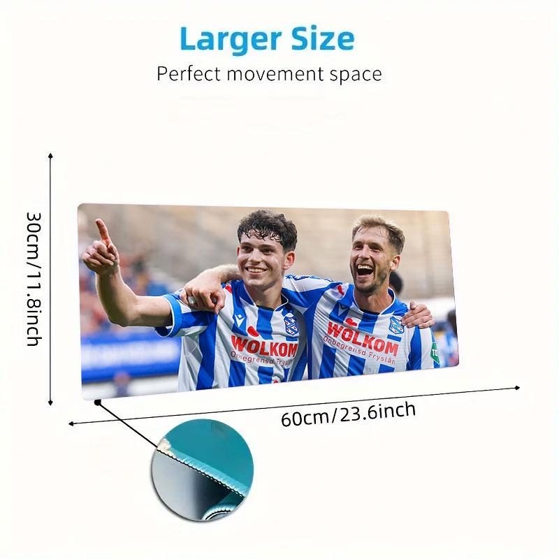 SC Heerenveen Mouse Pad, Large Gaming Desk Mat, Non-slip XXL Mousepad for Laptop & Tablet, Mini PC Playmat with Stitched Edges