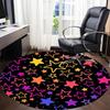 1pc Starry Night Office Round Area Rug, Indoor Mat Suitable ForOffice, Under Office Chairs Bedroom Living Room Home Decor T192