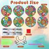 8 Pieces/set of Diamond Flower Patterned Coasters, DIY Coasters with Holder, Suitable for Beginners and Adults, Art and Craft Supplies Gifts