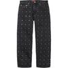 Studded Seam Loose Fit Jean Black