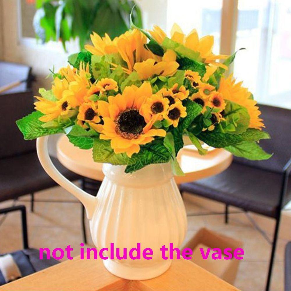 

Real Touch Home Decor Fake Flores Bouquet Plastic Sunflower Wedding Decoration Artificial Flower