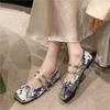 Scarpe Mary Jane a Punta Quadrata da Donna Ricamate Ballerine da Donna Estate 2025 Con Sconto Scarpa Elegante alla Moda in Promozione