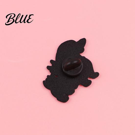 Textured Brooch Decorative Enamel Dachshund Design Zinc Alloy Lapel Pin