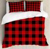 3pcs Bedding Set Pink Plaid Home Textile Duvet Cover Pillow Case Boy Kid Teen Girl Bedding Covers Set