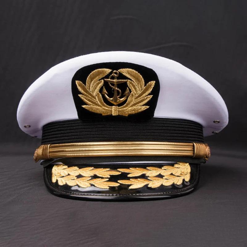 2025 UPF50+ Adjustable Sailor Cap - Waterproof Navy Hat for Men, Vintage Military Hat with Detachable Ribbon