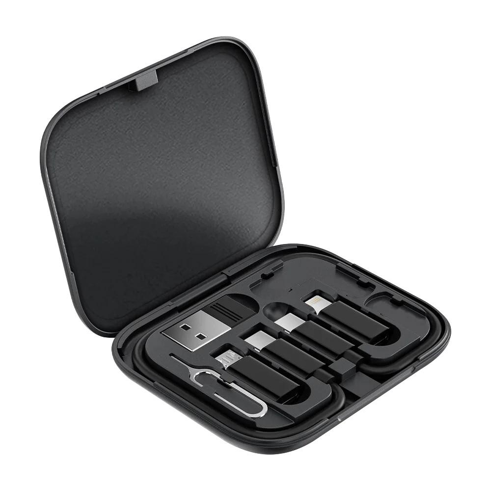 60W 4 in 1 USB C To USB Type C Cable PD Fast Charging Data Cord for iPhone Xiaomi Micro usb Cable With Phone Holder Storage Box