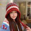 New Fair Island Style Knitted Hat Women's Autumn and Winter Warm and Cold-proof Ear Protection Headgear Showing Small Face and Big Head Circumference