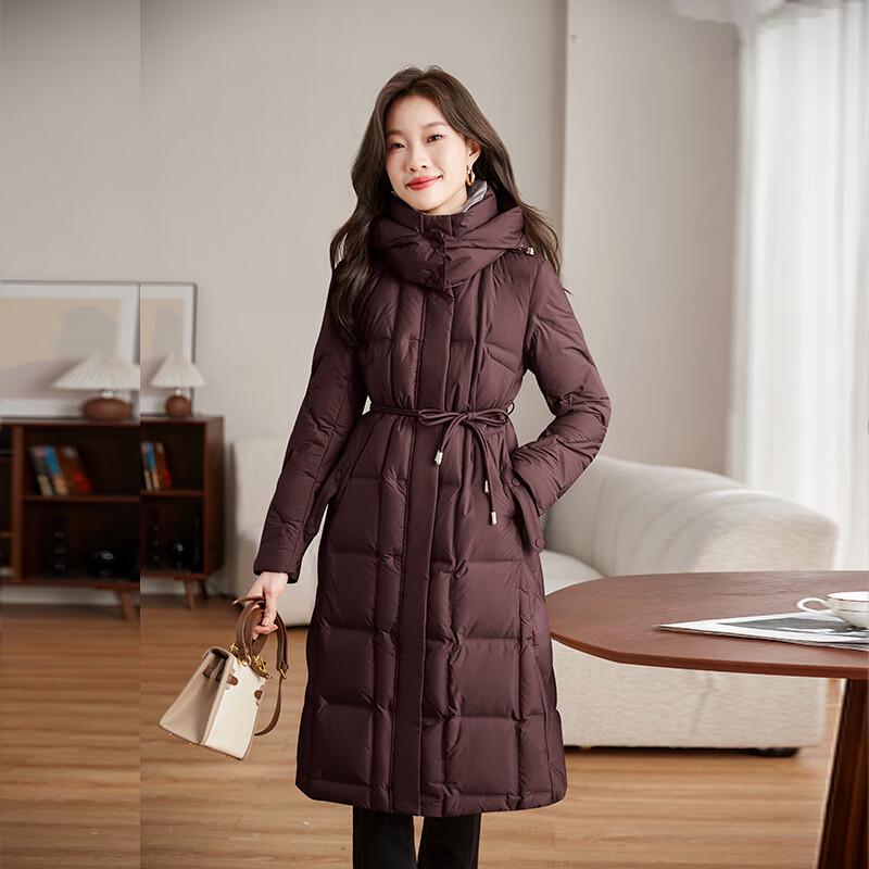 Yiliteng Women's Fashion Hooded White Duck Down Jacket