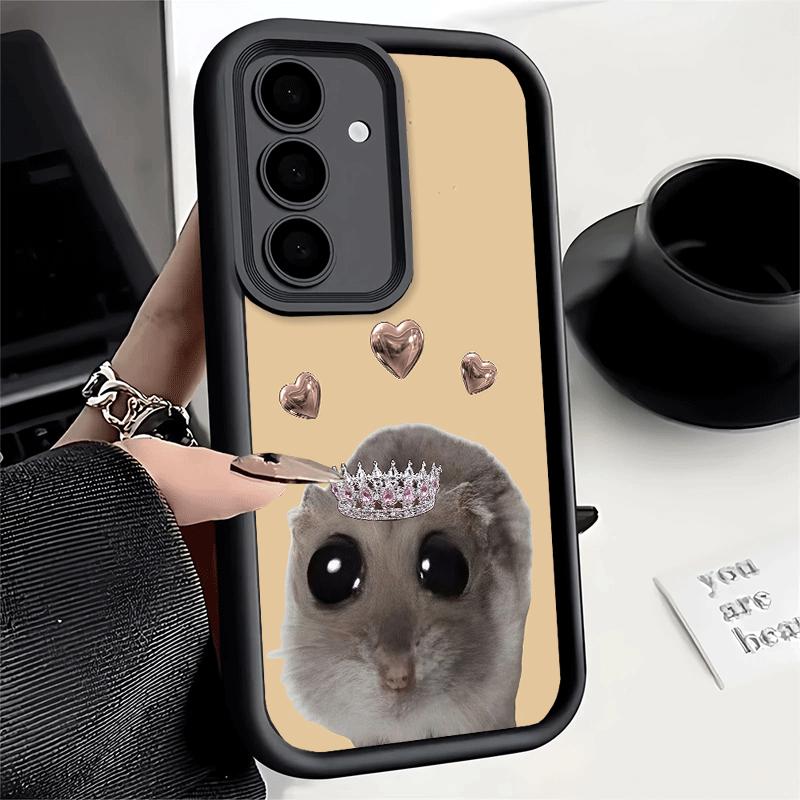 Phone Case for Samsung Galaxy A17 A16 A15 A14 A13 Funny Sad Hamster Meme A56 A36 A26 A55 A35 A25 A54 A34 A24 A53 A33 A23 A07 A06