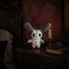 Embroidered Gothic Plushie Halloween Horror Bunny Plush Toy, Cute Creepy Rabbit Stuffed Animal Peripheral Collection Doll for Kids, Soft Collectible