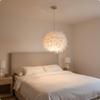 Feather Pendant Light Romantic Chandelier for Bedroom, Living Room 25CM