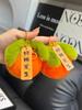 2025 Real Rabbit Hair Mini Cute Small Persimmon Keychains Women Plush Rex Rabbit Fur Car Key Chain Bag Decoration Pendant Gift