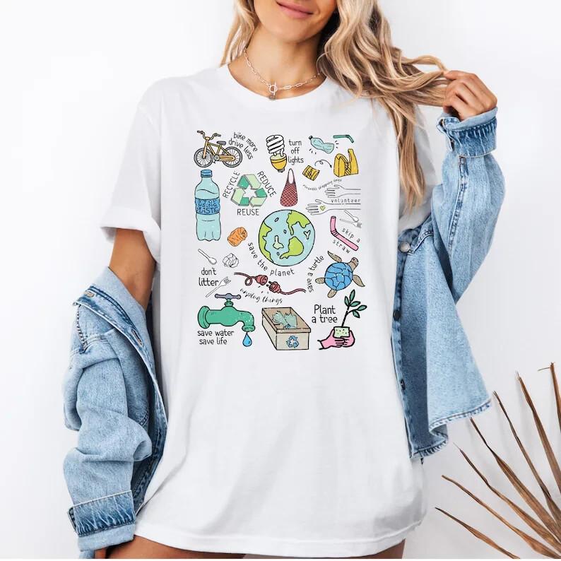 Earth Day Shirt, Eco Friendly Tee, Climate Change Top, Nature Planet T-Shirt Unisex T-Shirt M