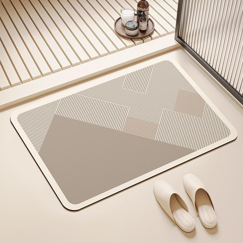 Non-Slip Diatomaceous Earth Quick-Dry Bathroom Mat – Water Absorbent, Anti-Fall, Minimalist Design for Home Use