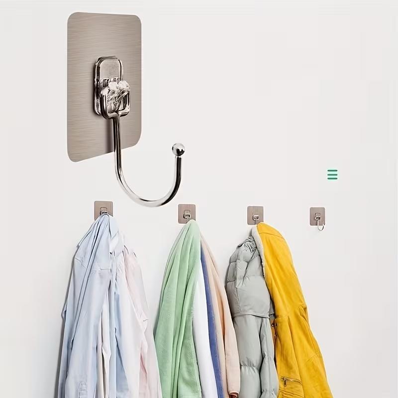 Heavy Duty Wall Hooks, No Drill Suction Cup Hooks, Strong Hanging Hooks for Bathroom Kitchen Towel Robe Keys Storage
