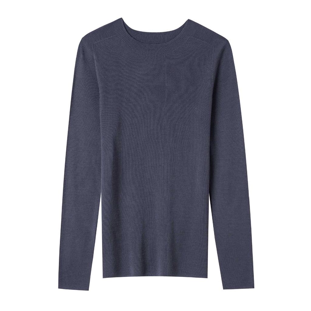 Machine washable wool sweater women's worsted 0 pure wool seamless integrated sweater autumn new slim-fit knitted bottoming shirt