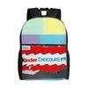 Back To School Season Casual Rainbow Kinder Chocolate Collage Daypack Kinder For Men Women Bookbag Backpack