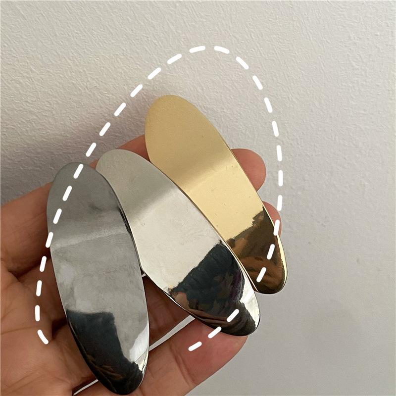 1 pcs 6cm Long Alloy Barrettes French Clips Hairclips for Girls and Women Metal Color Hair Accessories Hairpins