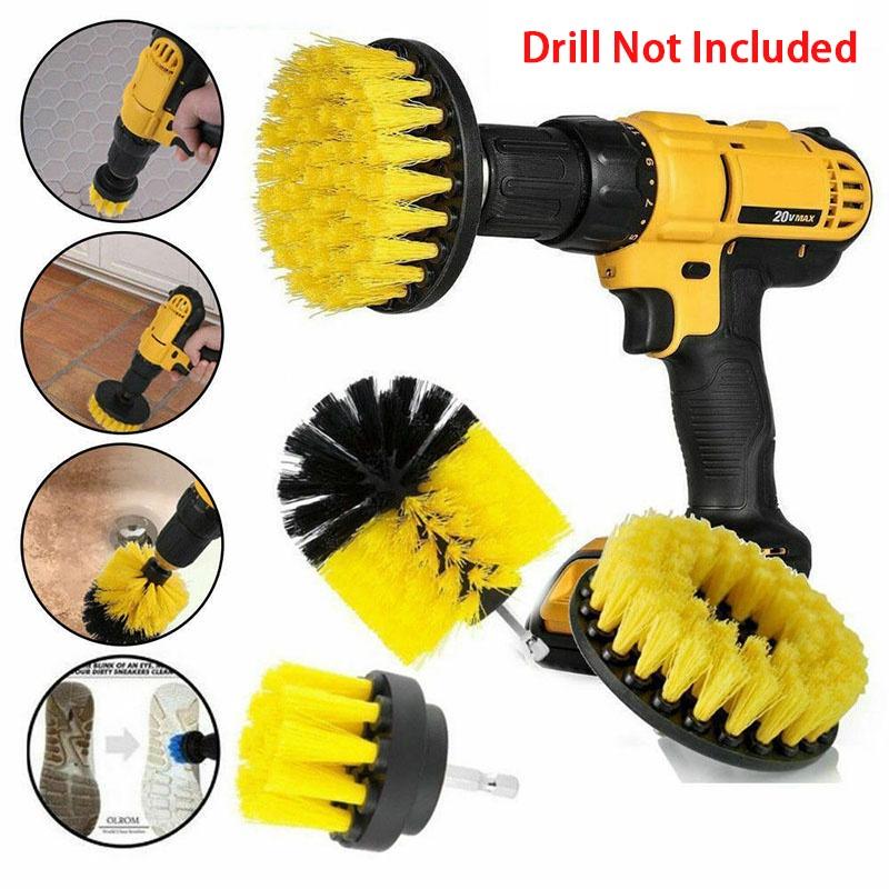 Premium 360 Grad Turbo Power Scrub Badezimmer Bodenfliesen Reinigungsbürsten-Set für Bohrer-Set