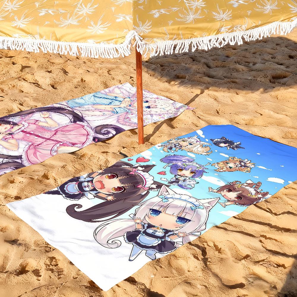 Anime N-Nekopara Towel Drying Bath Towel Applicable To Light Swimming Camping Yoga Beach Out