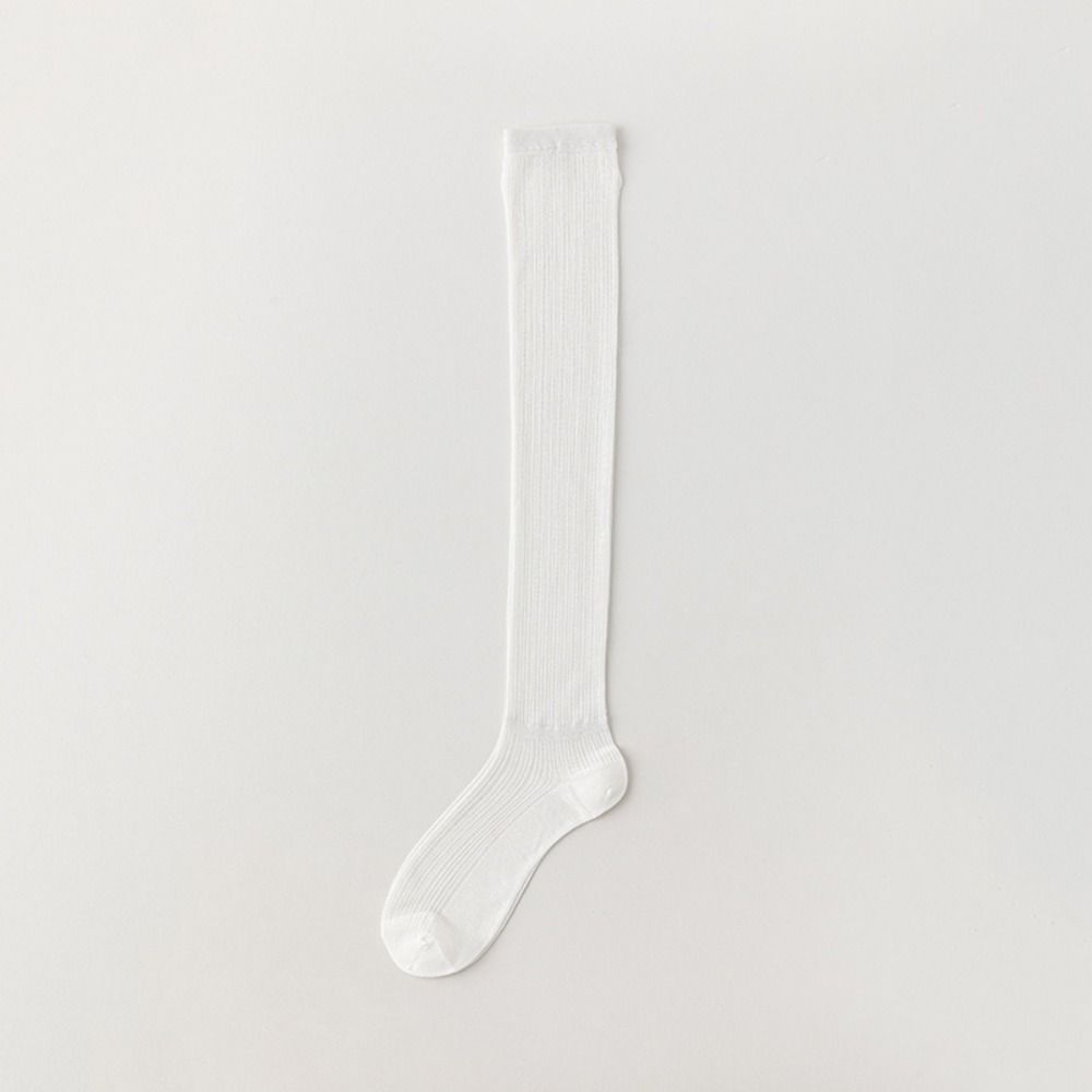 Ultra-thin Calf Long Socks Solid Color High Tube Stocking Korean Ins Mid-tube Stocking  Lady Girls