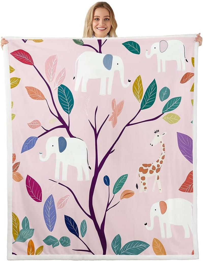 Feen- und Blumenmuster-Decke Weicher Flanell-Überwurf Kinderzimmer-Dekoration Magisches Fantasy-Thema Bettwäsche für Mädchen Kinderzimmer