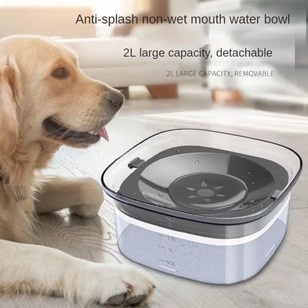 Large Capacity Pet Slow Drinking Bowl Spillproof Traveling Dog Water Bowl Pet Drinking