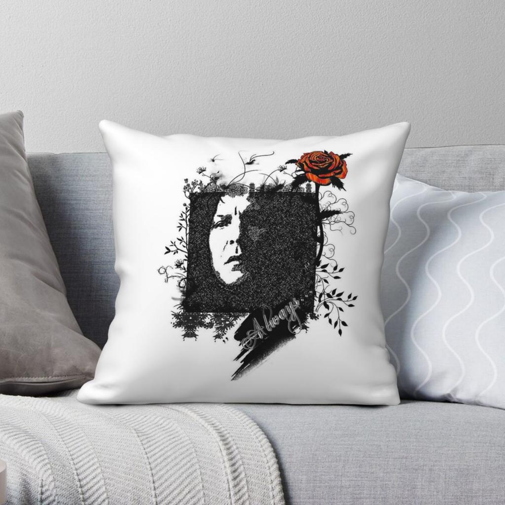 Alan Rickman Always Square Pillowcase Polyester Linen Velvet Pattern Zip Decorative Throw Pillow Case Bed Cushion Cover