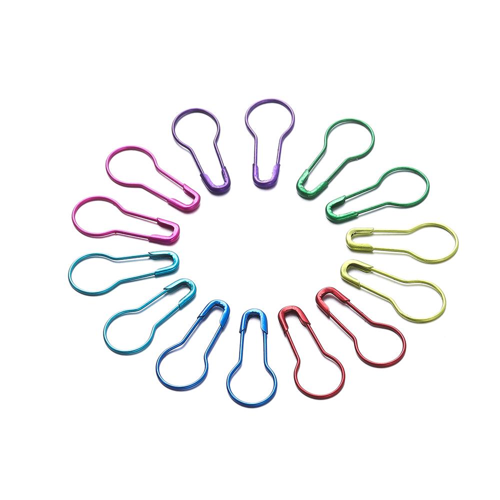 50/100pcs/Lot Colorful Gourd Shape Safety Pins Paper Clip DIY Sewing Tools Metal Needles Large Safety Pin Brooch Accessories
