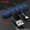 Silikon-USB-Kabel-Organizer, Kabelaufwicklung, ordentliche Schreibtisch-Management-Clips, Kabelhalter für Maus, Kopfhörer, Kabel-Organizer