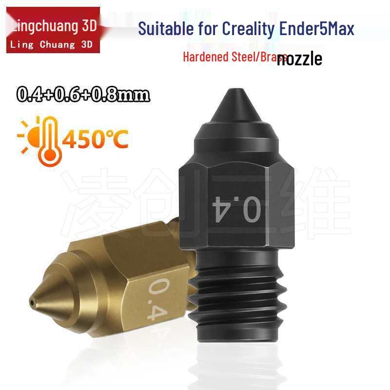 High-Precision, High-Temperature Brass Nozzle for Creality Ender-5 Max 3D Printer Other