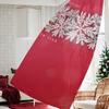 Piece Holiday Christmas Door Curtain Snowflake Design Red Decoration Polyester Living Room Kitchen Bedroom Home Ornaments Curtains Made Of With Rod