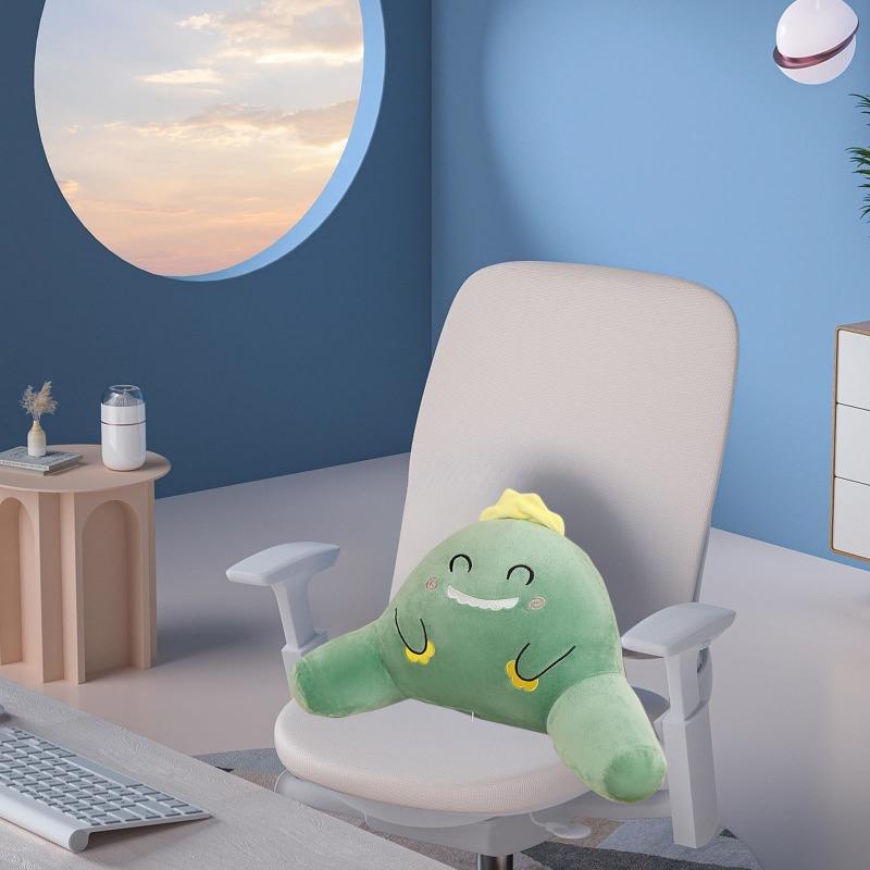 Arm Support Bed Pillow Cute Plush Throw Cushion for Sofa or Chair Waist Protector Backrest Pillow for Office Nap and Home Decor