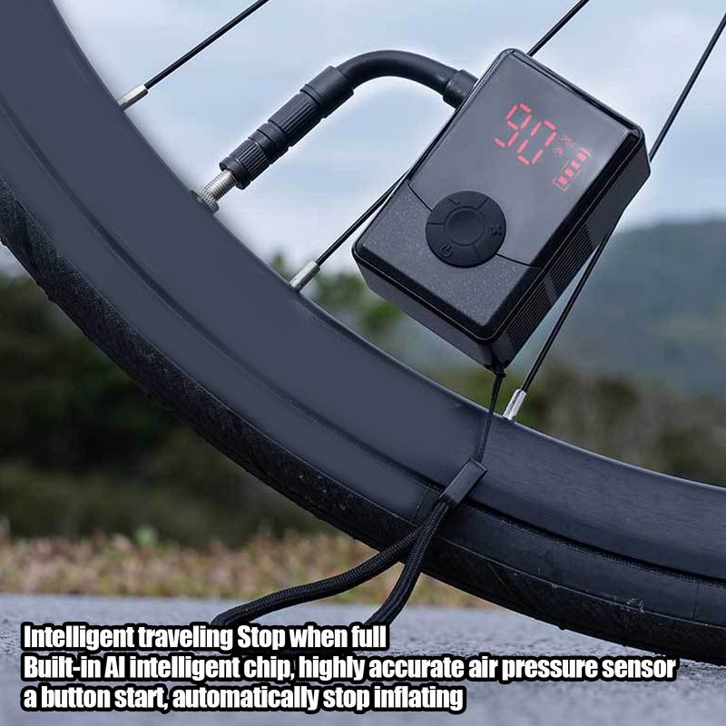 Portable Bike Tire Pump Air Pump for Tires Wireless Compact Inflator with Smart Protection for Scooter Motorcycle Bicycles Ball